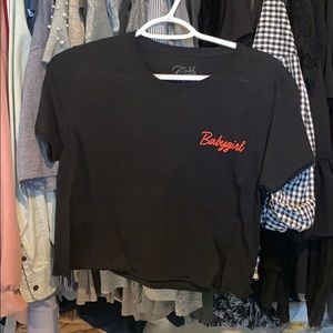 Black Babygirl Crop Top